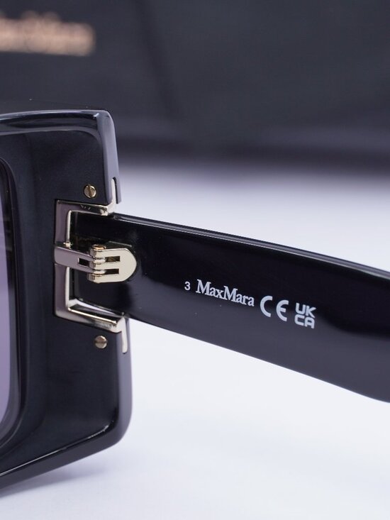 Max Mara SPARK6 MM0124 01A Butterfly Sunglasses - Black / Smoke main image 6